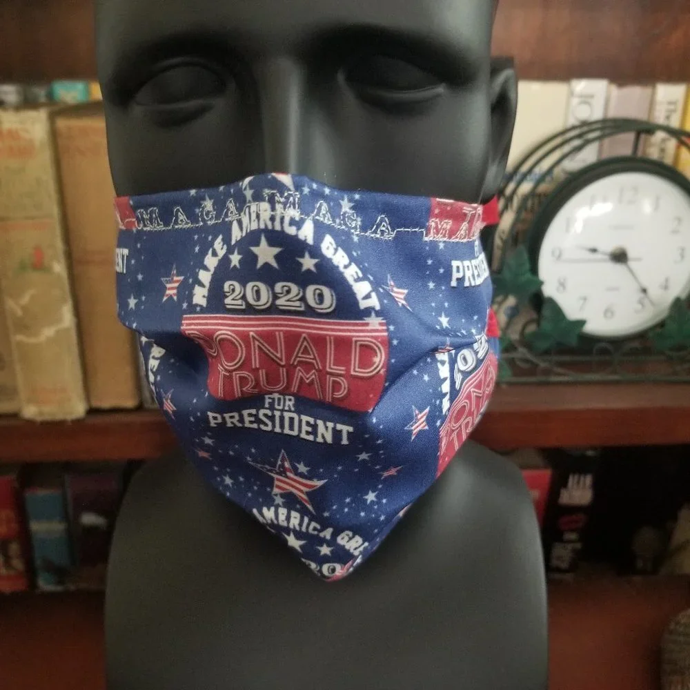 Cloth Face Mask - Silver/Copper Filters-MAGA Trump